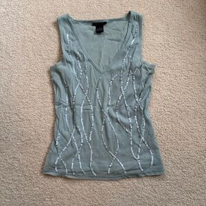 The Limited sequin design mesh tank too